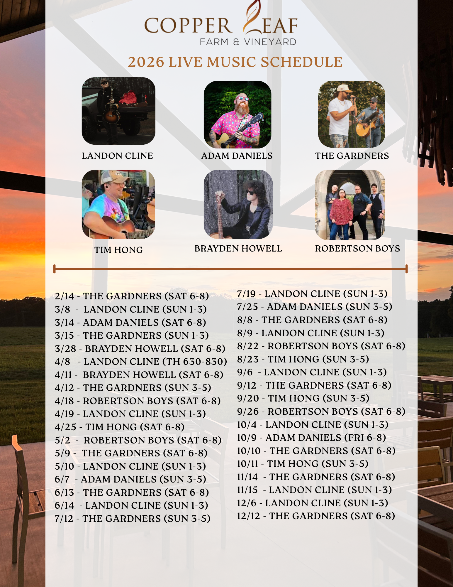 2026 live music flyer