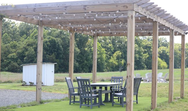 Copper Leaf Farm & Vineyard covered outdoor seating