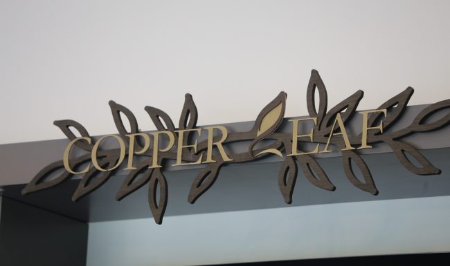 Copper Leaf Farm entrance sign