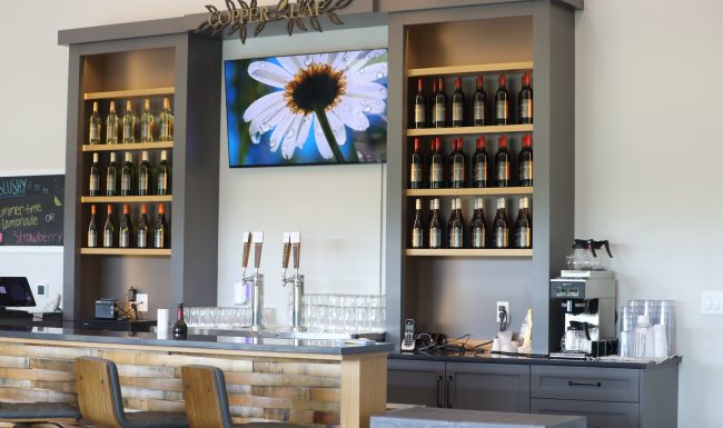 Inside the Copper Leaf Farm & Vineyard tasting room